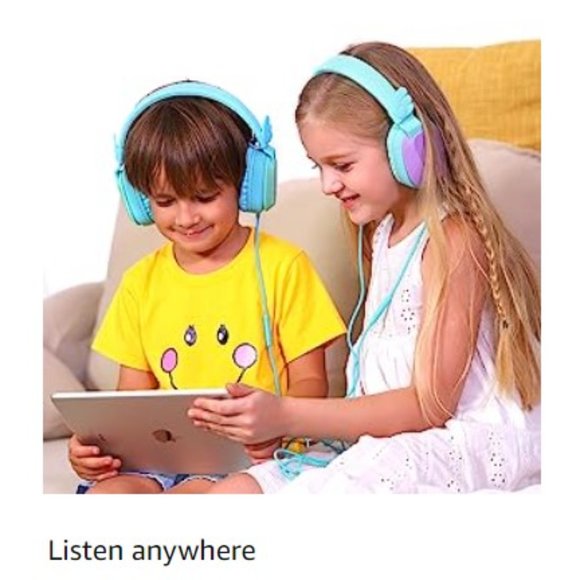 Kids Headphones - Wired - Stereo - Safe Volume Limiter - Foldable - Share Port - Picture 9 of 13